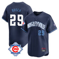Fenge C.Cubs #29 Michael Busch Player Navy City Connect 150th Anniversary Limited Home Stitched Jerseys
