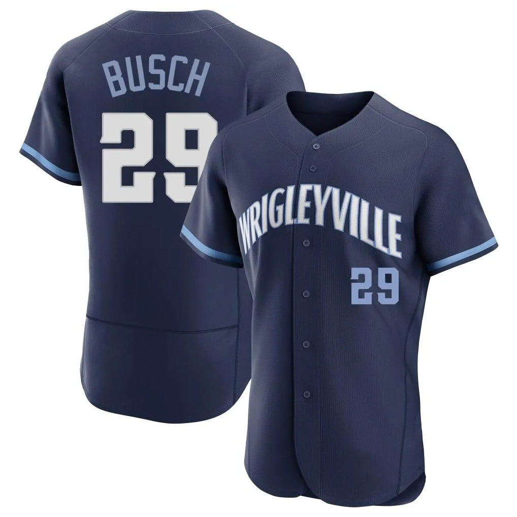 Fenge C.Cubs #29 Michael Busch Player Navy City Connect Limited Elite Home Stitched Jerseys