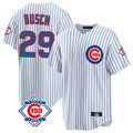 Fenge C.Cubs #29 Michael Busch Player White 150th Anniversary Home Game Stitched Jerseys
