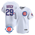 Fenge C.Cubs #29 Michael Busch Player White 150th Anniversary Limited Home Game Stitched Jerseys