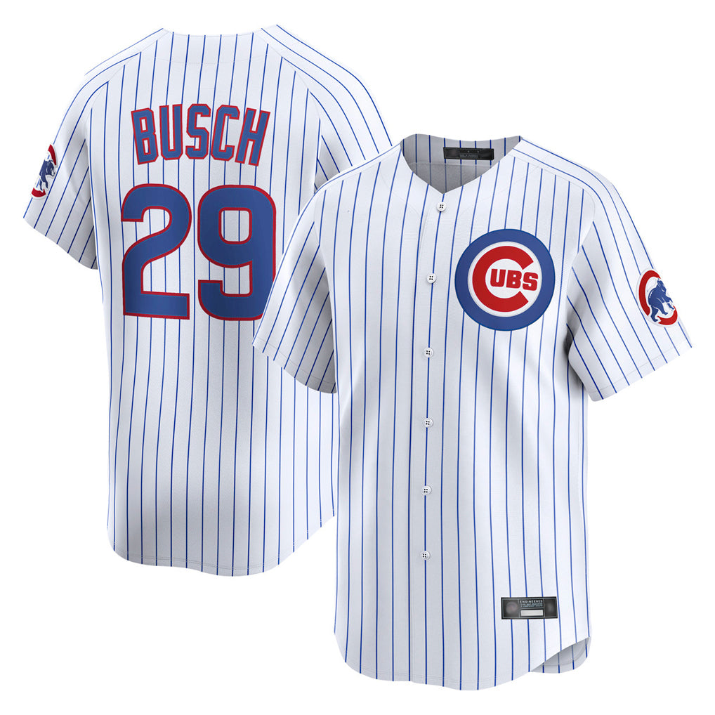 Fenge C.Cubs #29 Michael Busch Player White Limited Home Game Stitched Jerseys