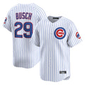 Fenge C.Cubs #29 Michael Busch Player White Limited Home Game Stitched Jerseys