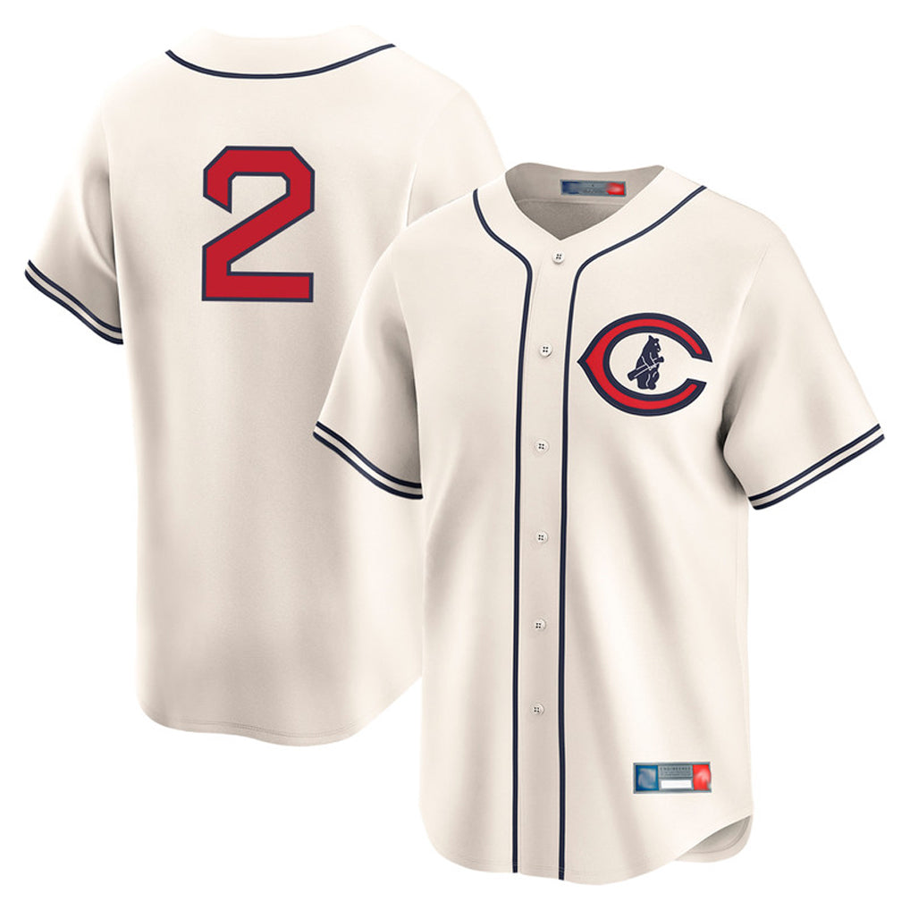 Fenge C.Cubs #2 Nico Hoerner Player Cream Field of Dreams Limited Home Game Stitched Jerseys