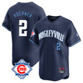 Fenge C.Cubs #2 Nico Hoerner Player Navy City Connect 150th Anniversary Limited Home Stitched Jerseys