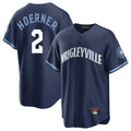 Fenge C.Cubs #2 Nico Hoerner Player Navy City Connect Home Game Stitched Jerseys