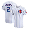 Fenge C.Cubs #2 Nico Hoerner Player White Limited Elite Home Game Stitched Jerseys