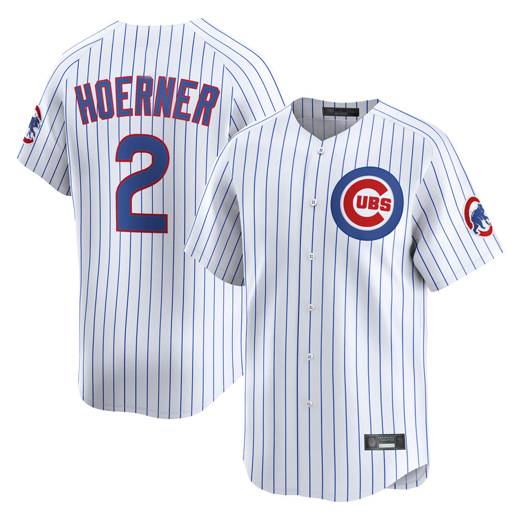 Fenge C.Cubs #2 Nico Hoerner Player White Limited Home Game Stitched Jerseys