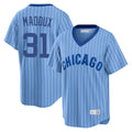 Fenge C.Cubs #31 Greg Maddux Player Blue T-shirt Cooperstown Collection Limited Stitched Jerseys