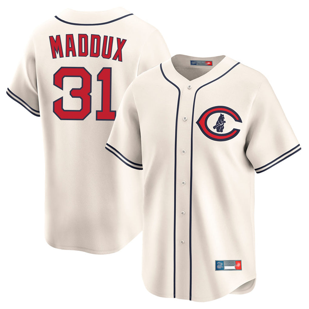 Fenge C.Cubs #31 Greg Maddux Player Cream Field of Dreams Limited Home Game Stitched Jerseys