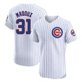 Fenge C.Cubs #31 Greg Maddux Player White Limited Elite Home Game Stitched Jerseys
