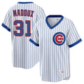 Fenge C.Cubs #31 Greg Maddux Player White T-shirt Cooperstown Collection Limited Stitched Jerseys