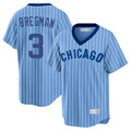 Fenge C.Cubs #3 Alex Bregman Blue T-shirt Cooperstown Collection Limited Stitched Jerseys