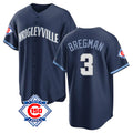 Fenge C.Cubs #3 Alex Bregman Navy 150th Anniversary City Connect Home Game Stitched Jerseys