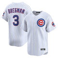 Fenge C.Cubs #3 Alex Bregman White Limited Home Game Stitched Jerseys
