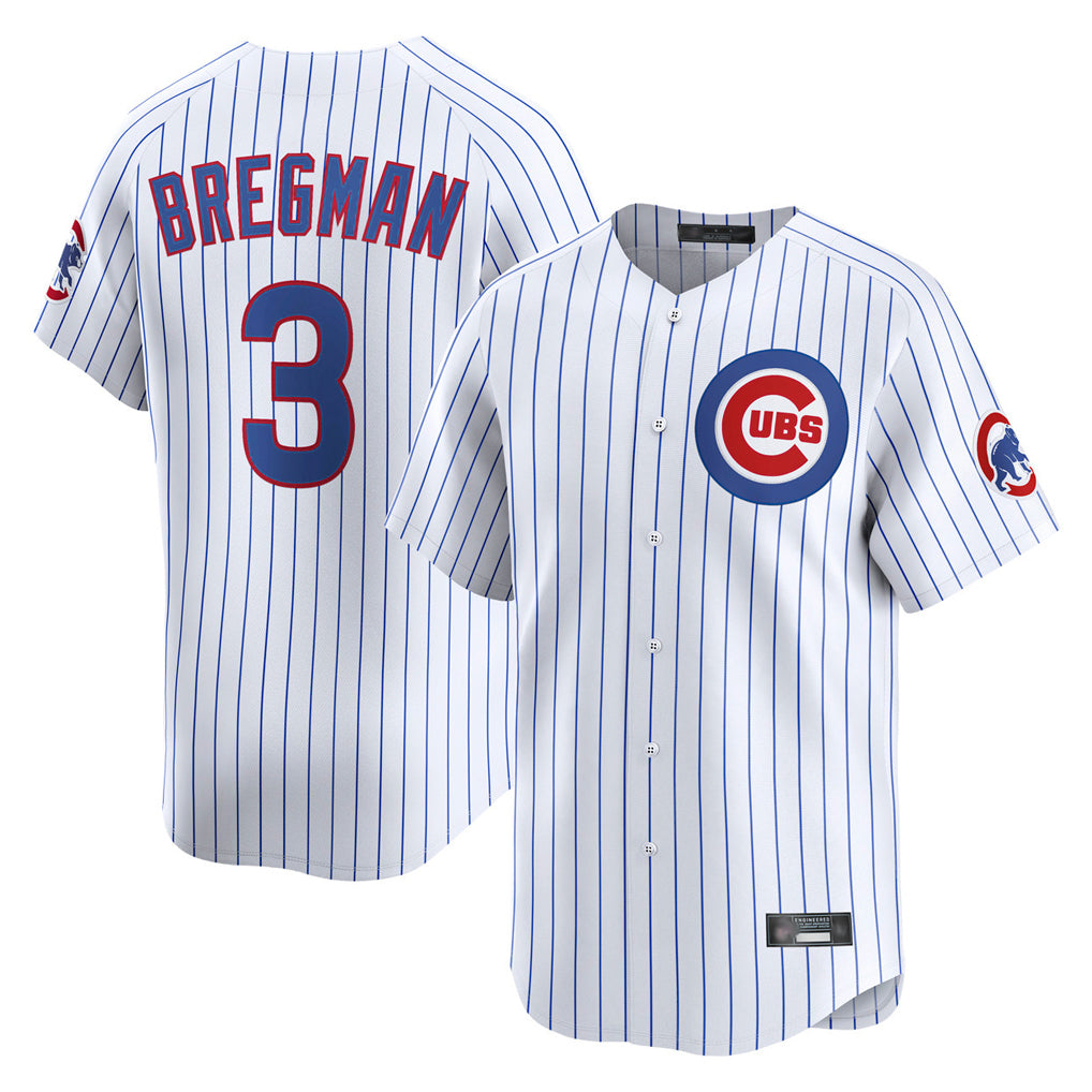 Fenge C.Cubs #3 Alex Bregman White Limited Home Game Stitched Jerseys