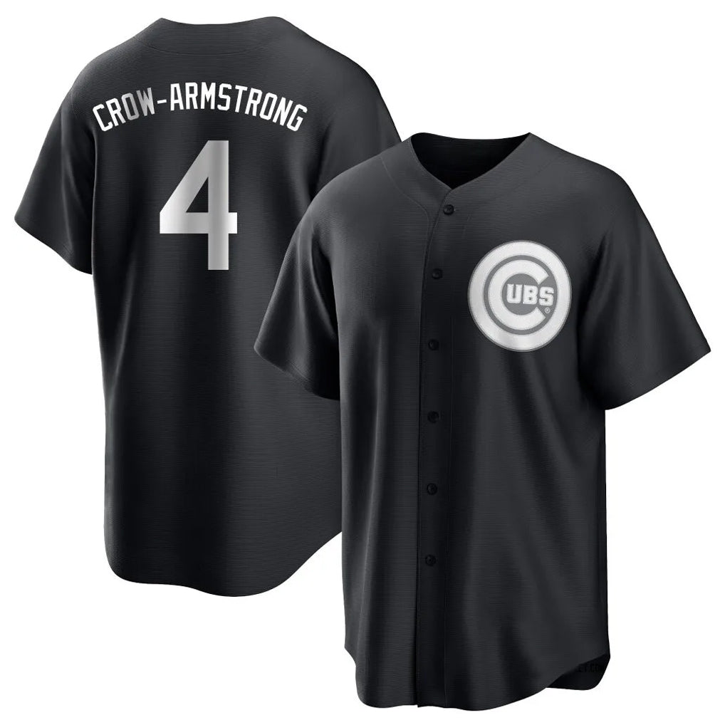 Fenge C.Cubs #4 Pete Crow-Armstrong Player Black Game Stitched Jerseys