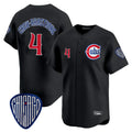 Fenge C.Cubs #4 Pete Crow-Armstrong Player Black Vapor Premier Limited Home Stitched Jerseys