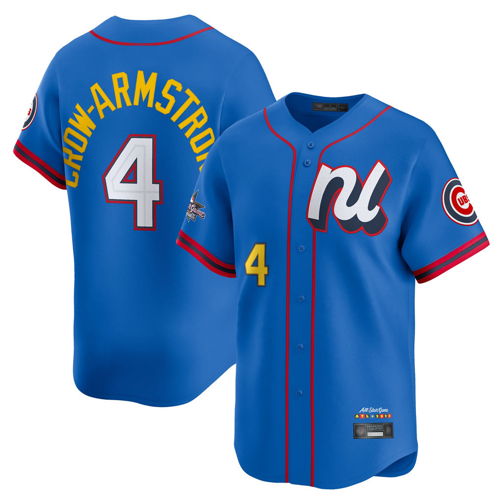 Fenge C.Cubs #4 Pete Crow-Armstrong Player Blue National League All-Star Edition Limited Stitched Jerseys