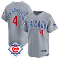 Fenge C.Cubs #4 Pete Crow-Armstrong Player Gray Road 150th Anniversary Limited Home Stitched Jerseys
