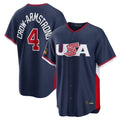 Fenge C.Cubs #4 Pete Crow-Armstrong Player Navy USA 2026 World Classic Home Limited Stitched Jerseys