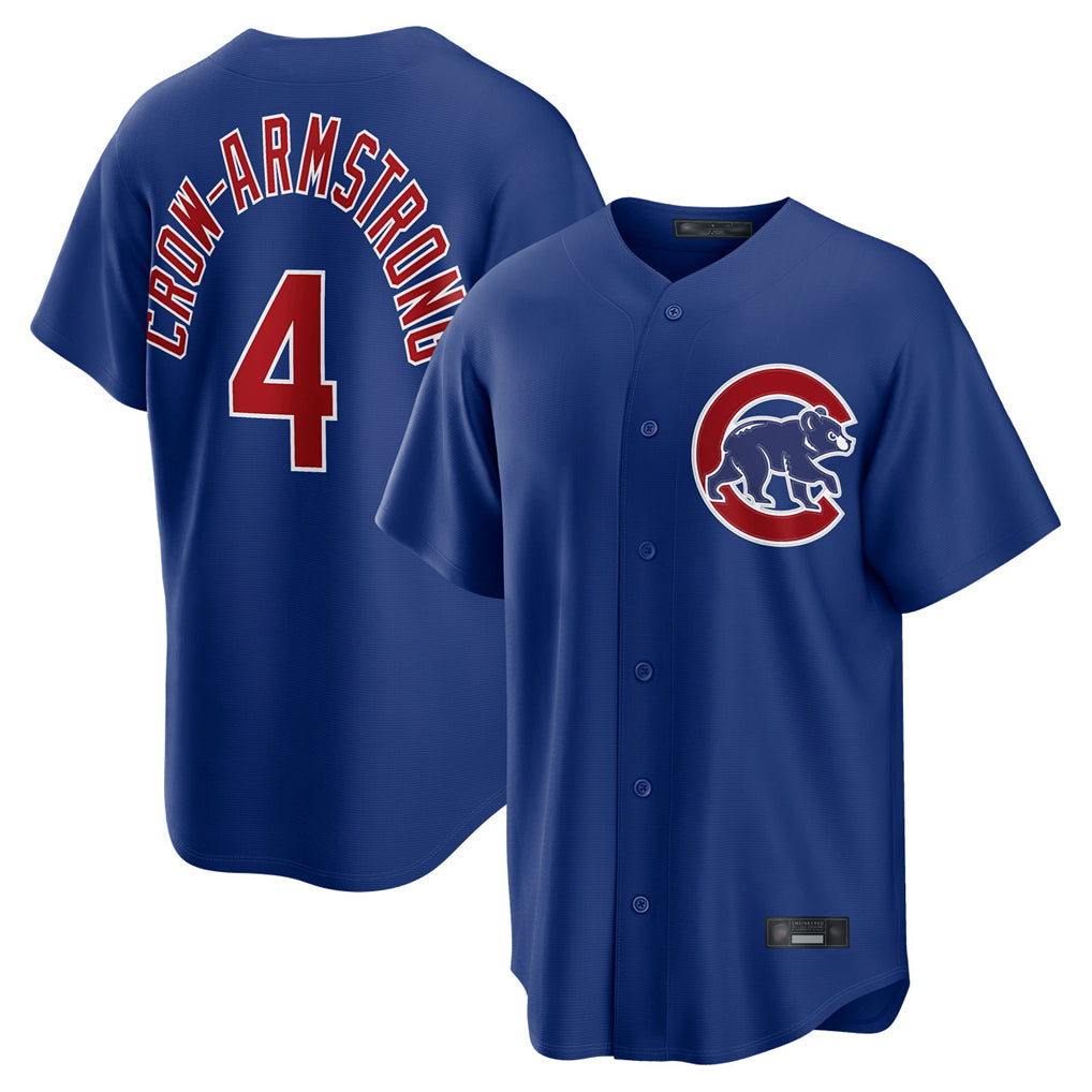 Fenge C.Cubs #4 Pete Crow-Armstrong Player Royal Home Game Stitched Jerseys
