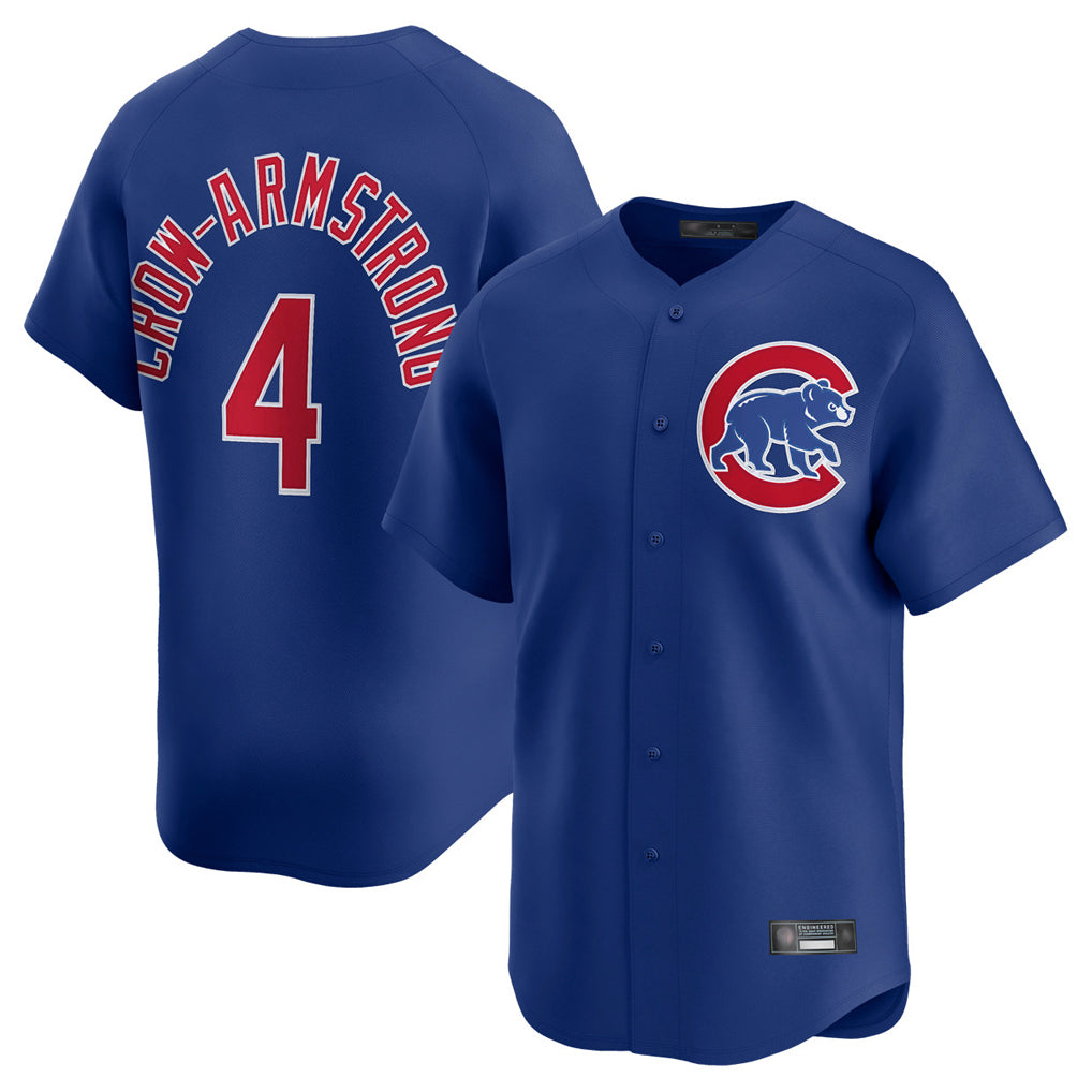 Fenge C.Cubs #4 Pete Crow-Armstrong Player Royal Limited Home Stitched Jerseys