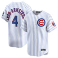 Fenge C.Cubs #4 Pete Crow-Armstrong Player White Limited Home Game Stitched Jerseys