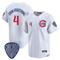 Fenge C.Cubs #4 Pete Crow-Armstrong Player White Pinstripe Vapor Premier Limited Home Stitched Jerseys