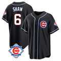 Fenge C.Cubs #6 Matt Shaw Player Black Fashion Out 150th Anniversary Game Stitched Jerseys