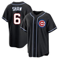 Fenge C.Cubs #6 Matt Shaw Player Black Fashion Out Game Stitched Jerseys