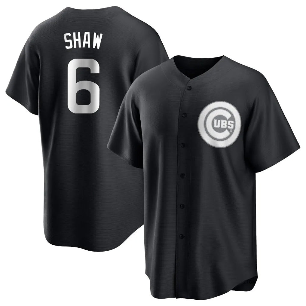 Fenge C.Cubs #6 Matt Shaw Player Black Game Stitched Jerseys