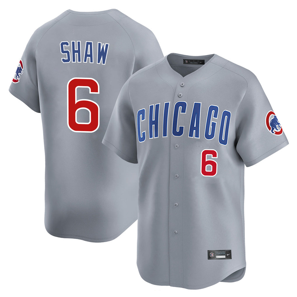 Fenge C.Cubs #6 Matt Shaw Player Gray Road Limited Home Stitched Jerseys
