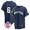 Fenge C.Cubs #6 Matt Shaw Player Navy 150th Anniversary City Connect Home Game Stitched Jerseys