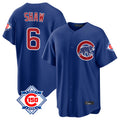 Fenge C.Cubs #6 Matt Shaw Player Royal 150th Anniversary Home Game Stitched Jerseys