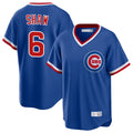 Fenge C.Cubs #6 Matt Shaw Player Royal T-shirt Cooperstown Collection Limited Stitched Jerseys