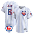 Fenge C.Cubs #6 Matt Shaw Player White 150th Anniversary Limited Home Game Stitched Jerseys