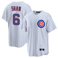 Fenge C.Cubs #6 Matt Shaw Player White Game Home Stitched Jerseys