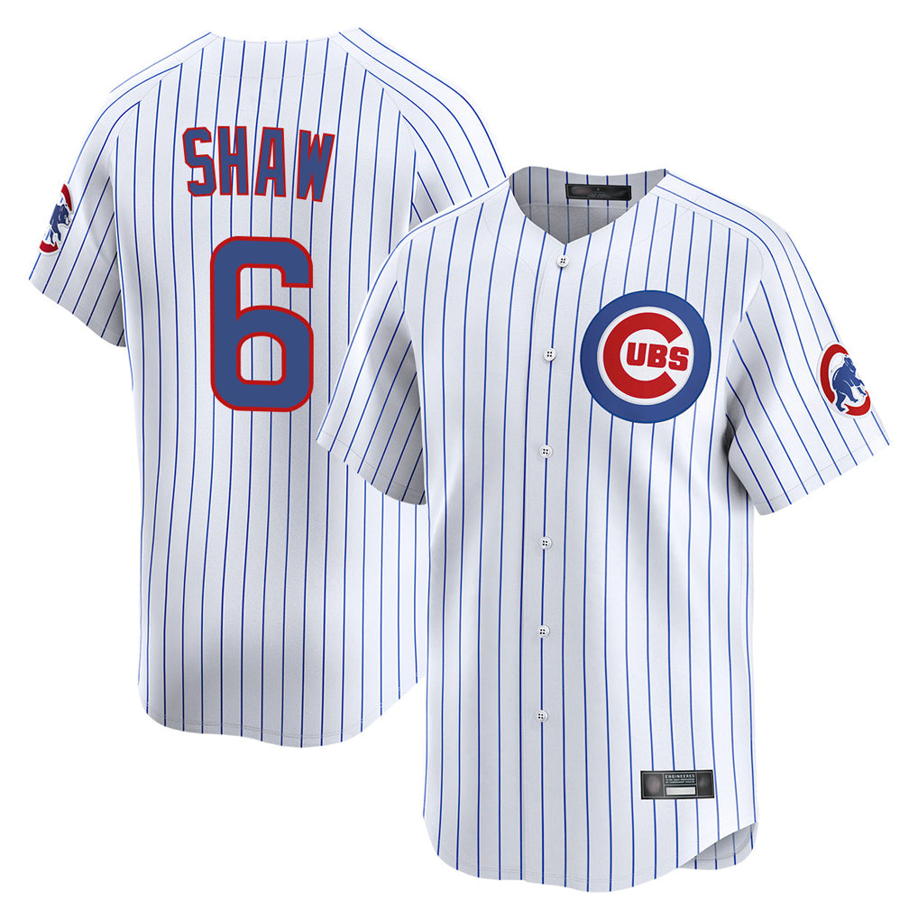Fenge C.Cubs #6 Matt Shaw Player White Limited Home Game Stitched Jerseys