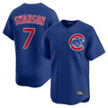 Fenge C.Cubs #7 Dansby Swanson Player Royal Limited Home Stitched Jerseys