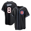 Fenge C.Cubs #8 Ian Happ Player Black Fashion Out Game Stitched Jerseys