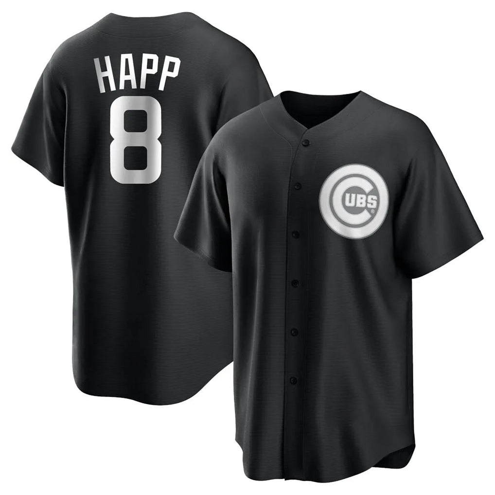 Fenge C.Cubs #8 Ian Happ Player Black Game Stitched Jerseys