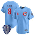 Fenge C.Cubs #8 Ian Happ Player Blue Vapor Premier Limited Home Stitched Jerseys