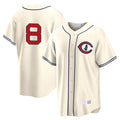 Fenge C.Cubs #8 Ian Happ Player Cream Field of Dreams Home Game Stitched Jerseys