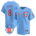 Fenge C.Cubs #8 Ian Happ Player Light Blue 150th Anniversary Limited Home Stitched Jerseys
