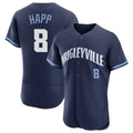 Fenge C.Cubs #8 Ian Happ Player Navy City Connect Limited Elite Home Stitched Jerseys
