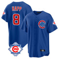 Fenge C.Cubs #8 Ian Happ Player Royal 150th Anniversary Home Game Stitched Jerseys