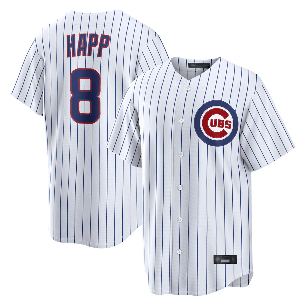 Fenge C.Cubs #8 Ian Happ Player White Limited Home Game Stitched Jerseys