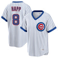 Fenge C.Cubs #8 Ian Happ Player White T-shirt Cooperstown Collection Limited Stitched Jerseys