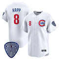 Fenge C.Cubs #8 Ian Happ Player White Vapor Premier Limited Home Stitched Jerseys