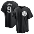 Fenge C.Cubs #9 Miguel Amaya Player Black Game Stitched Jerseys